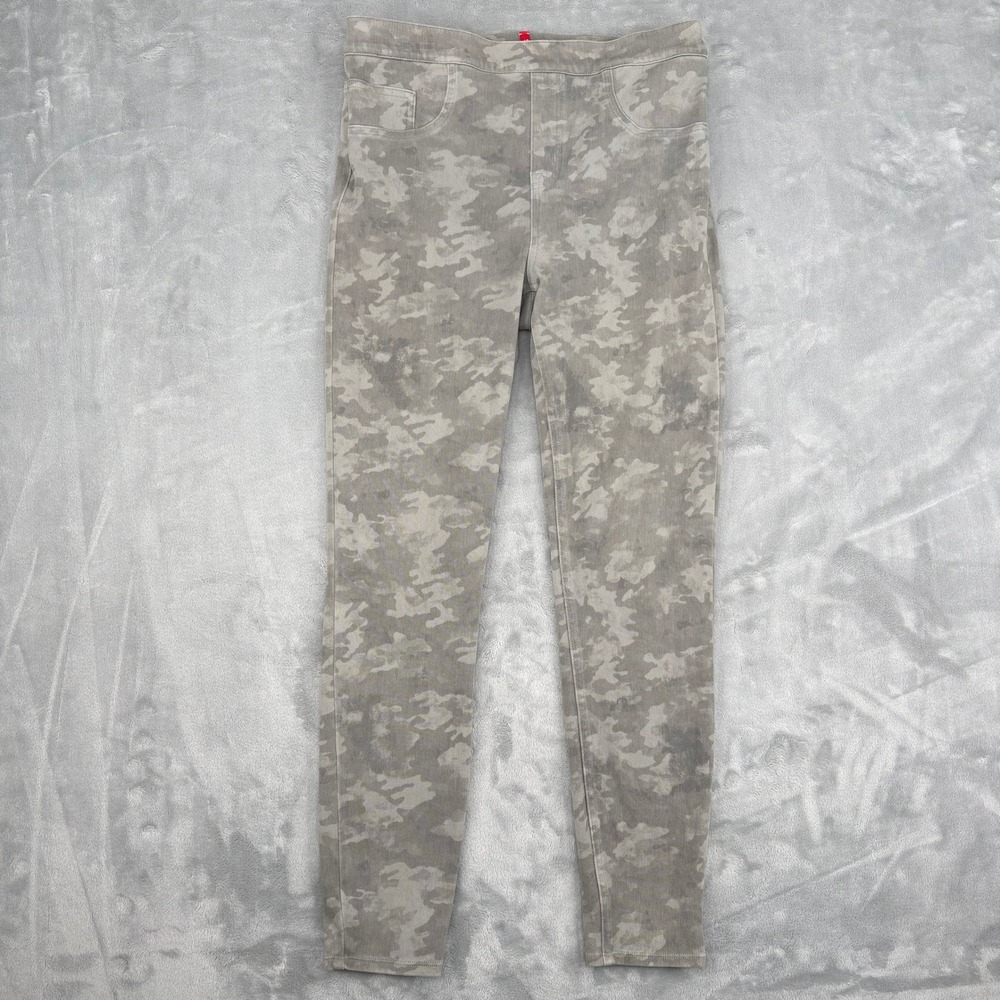 Spanx Leggings Womens Large Grey Camo Ankle Jean-ish Shaping High Rise 20018R